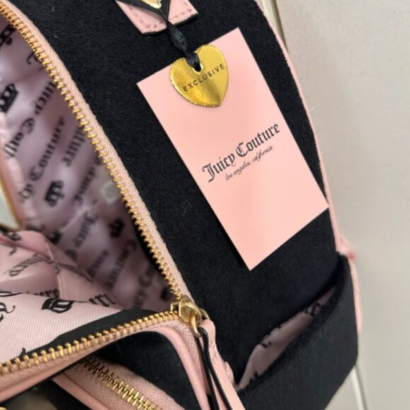 Juicy Couture‎ Lovers Club Liquorice Pink Dia Backpack NWT main image 6